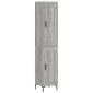 vidaXL Μπουφές Sonoma Γκρι 34,5 x 34 x 180 εκ. από Επεξεργασμένο Ξύλο