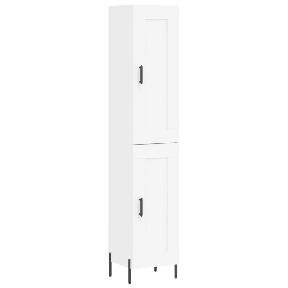 vidaXL Ντουλάπι Λευκό 34,5 x 34 x 180 εκ. από Επεξεργασμένο Ξύλο