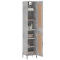 vidaXL Ντουλάπι Γκρι Σκυροδέματος 34,5x34x180 εκ. Επεξεργασμένο Ξύλο