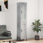 vidaXL Ντουλάπι Γκρι Σκυροδέματος 34,5x34x180 εκ. Επεξεργασμένο Ξύλο