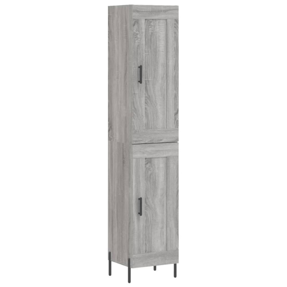 vidaXL Μπουφές Sonoma Γκρι 34,5 x 34 x 180 εκ. από Επεξεργασμένο Ξύλο
