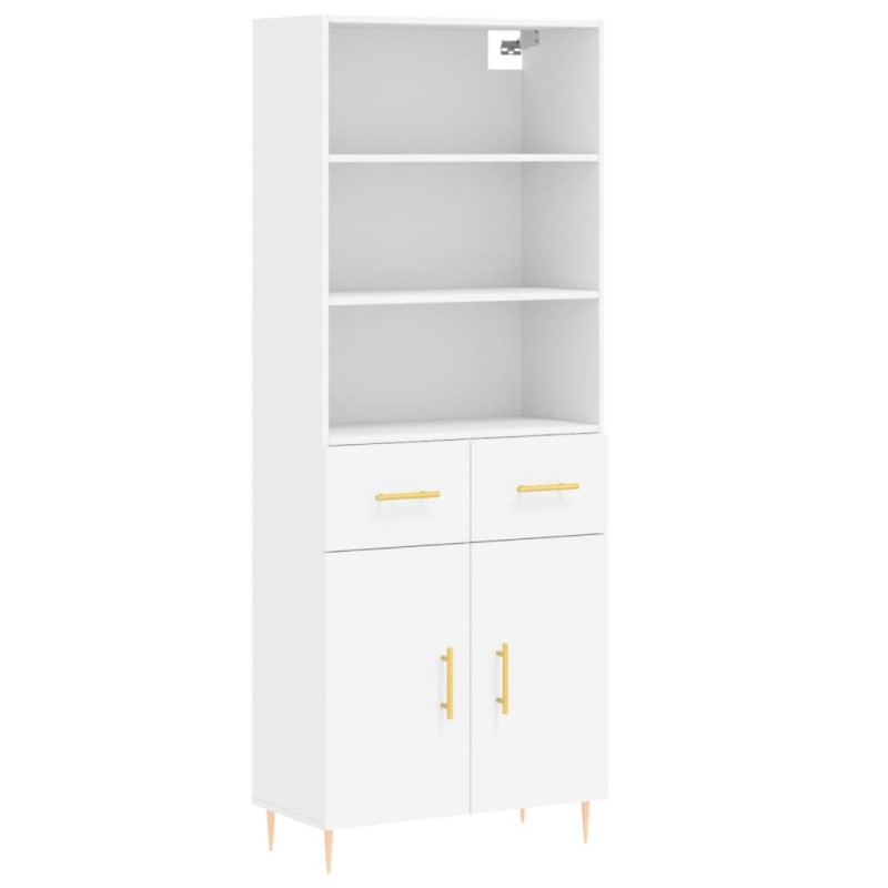 vidaXL Ντουλάπι Λευκό 69,5x34x180 εκ. από Επεξεργασμένο Ξύλο