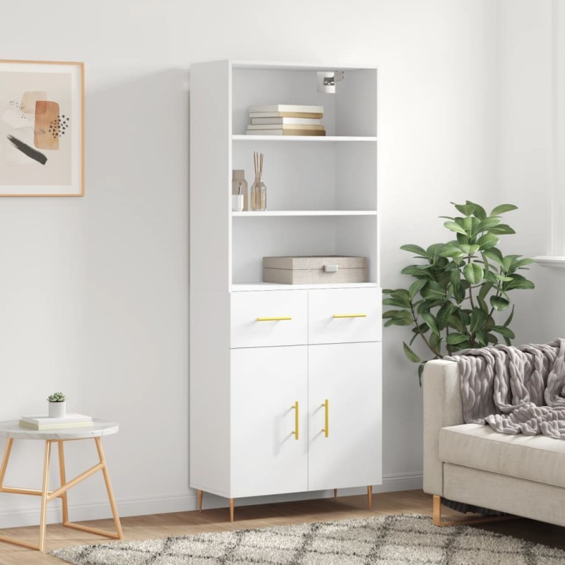 vidaXL Ντουλάπι Λευκό 69,5x34x180 εκ. από Επεξεργασμένο Ξύλο