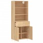 vidaXL Ντουλάπι Sonoma δρυς 69,5 x 34 x 180 εκ. από Επεξεργασμένο Ξύλο