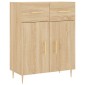 vidaXL Ντουλάπι Sonoma δρυς 69,5 x 34 x 180 εκ. από Επεξεργασμένο Ξύλο