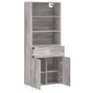 vidaXL Ντουλάπι Γκρι Sonoma 69,5 x 34 x 180 εκ. Επεξεργασμένο Ξύλο