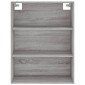 vidaXL Ντουλάπι Γκρι Sonoma 69,5 x 34 x 180 εκ. Επεξεργασμένο Ξύλο