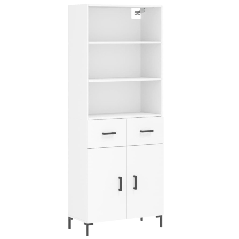 vidaXL Ντουλάπι Λευκό 69,5x34x180 εκ. από Επεξεργασμένο Ξύλο