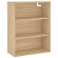 vidaXL Ντουλάπι Sonoma δρυς 69,5 x 34 x 180 εκ. από Επεξεργασμένο Ξύλο