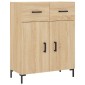 vidaXL Ντουλάπι Sonoma δρυς 69,5 x 34 x 180 εκ. από Επεξεργασμένο Ξύλο