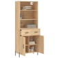 vidaXL Ντουλάπι Sonoma δρυς 69,5 x 34 x 180 εκ. από Επεξεργασμένο Ξύλο