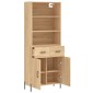 vidaXL Ντουλάπι Sonoma δρυς 69,5 x 34 x 180 εκ. από Επεξεργασμένο Ξύλο