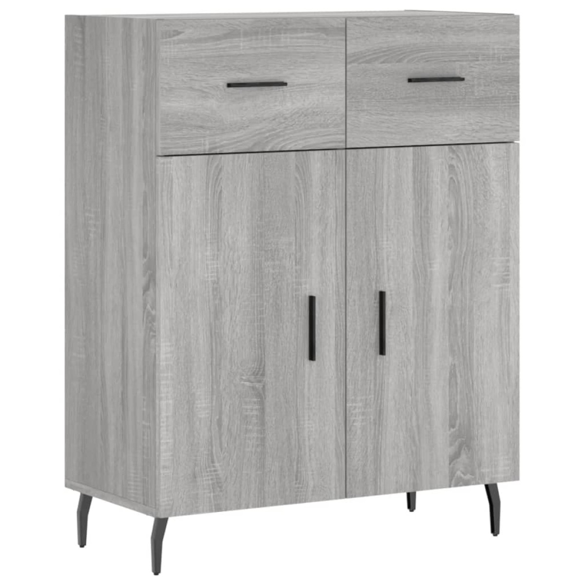 vidaXL Ντουλάπι Γκρι Sonoma 69,5 x 34 x 180 εκ. Επεξεργασμένο Ξύλο