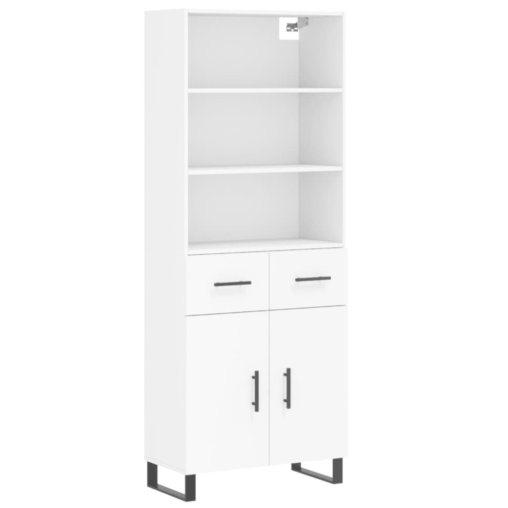 vidaXL Ντουλάπι Λευκό 69,5x34x180 εκ. από Επεξεργασμένο Ξύλο