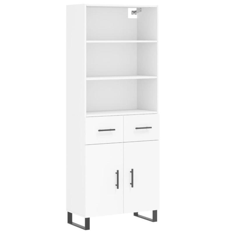 vidaXL Ντουλάπι Λευκό 69,5x34x180 εκ. από Επεξεργασμένο Ξύλο