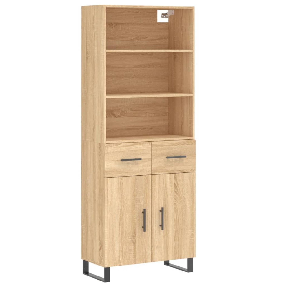 vidaXL Ντουλάπι Sonoma δρυς 69,5 x 34 x 180 εκ. από Επεξεργασμένο Ξύλο