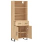 vidaXL Ντουλάπι Sonoma δρυς 69,5 x 34 x 180 εκ. από Επεξεργασμένο Ξύλο