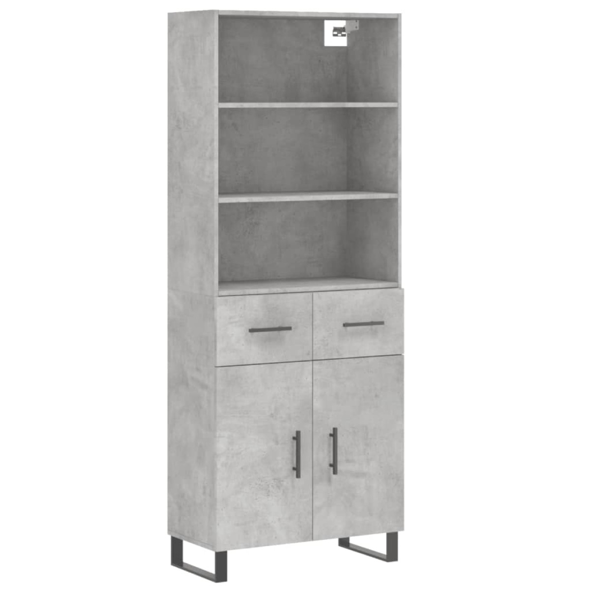 vidaXL Ντουλάπι Γκρι Σκυροδέματος 69,5x34x180 εκ. Επεξεργασμένο Ξύλο