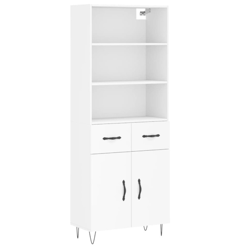 vidaXL Ντουλάπι Λευκό 69,5x34x180 εκ. από Επεξεργασμένο Ξύλο