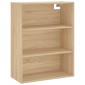 vidaXL Ντουλάπι Sonoma δρυς 69,5 x 34 x 180 εκ. από Επεξεργασμένο Ξύλο