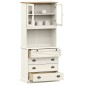 vidaXL Βιτρίνα VIGO Λευκή 80 x 40 x 176 εκ. από Μασίφ Ξύλο Πεύκου