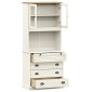 vidaXL Βιτρίνα VIGO Λευκή 80 x 40 x 176 εκ. από Μασίφ Ξύλο Πεύκου