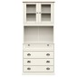 vidaXL Βιτρίνα VIGO Λευκή 80 x 40 x 176 εκ. από Μασίφ Ξύλο Πεύκου