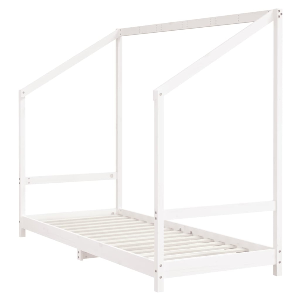 vidaXL Πλαίσιο Παιδικού Κρεβατιού Λευκό 2x(80x200)εκ Μασίφ Ξύλο Πεύκου