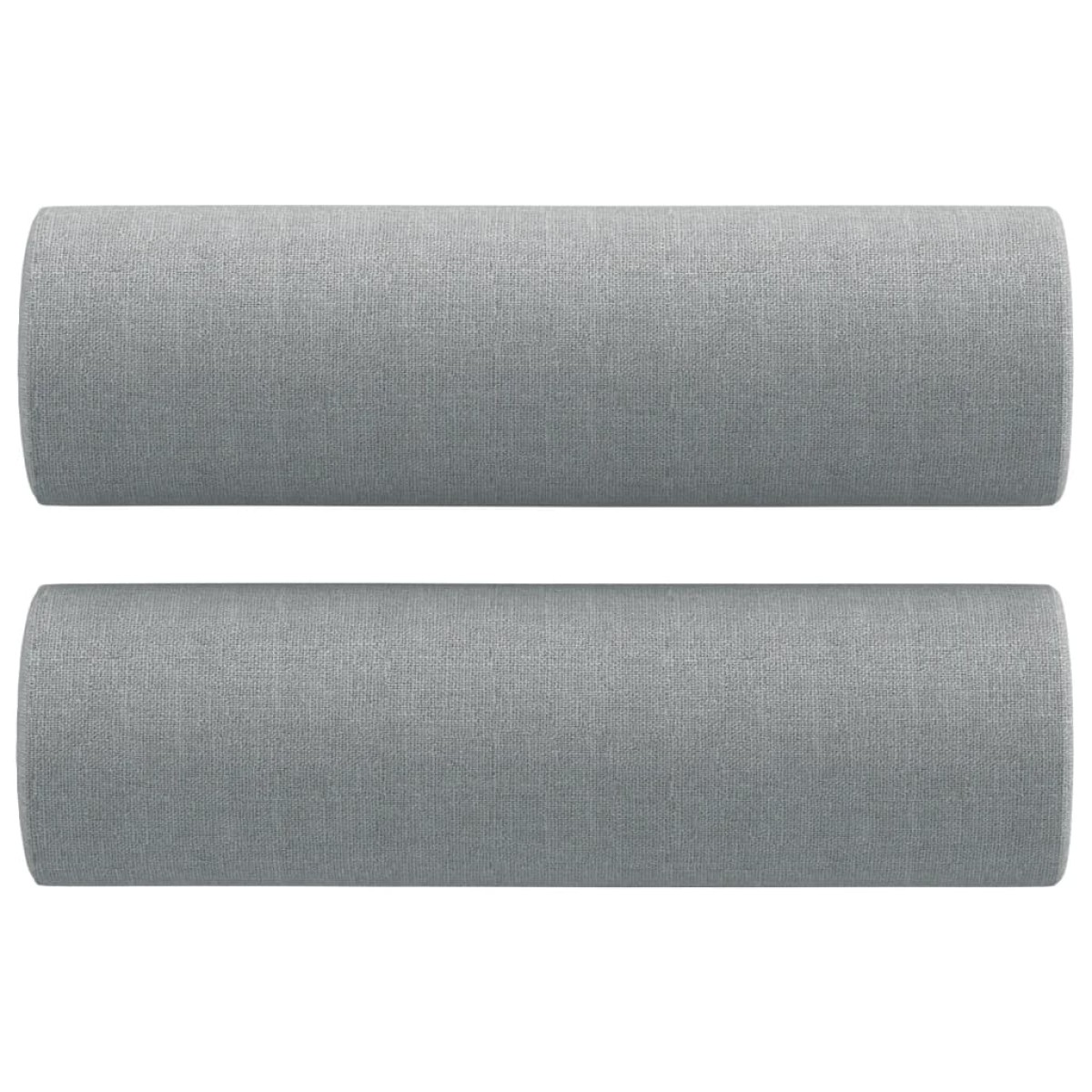 vidaXL Καναπές Διθέσιος Ανοιχτό Γκρι 140εκ Υφασμάτινος Διακ. Μαξιλάρια