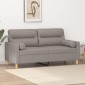 vidaXL Καναπές Διθέσιος Taupe 140 εκ. Υφασμάτινος Διακ. Μαξιλάρια
