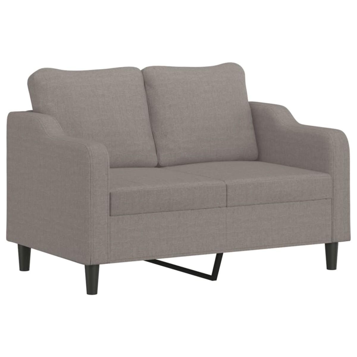 vidaXL Καναπές Διθέσιος Taupe 120 εκ. Υφασμάτινος Διακ. Μαξιλάρια