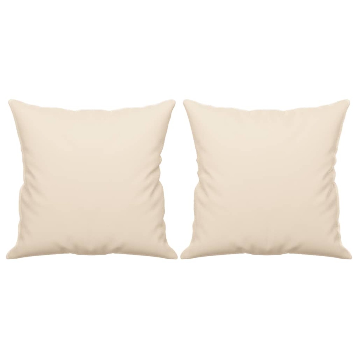 vidaXL Καναπές Διθέσιος Beige 120 εκ. Ύφασμα Μικροϊνών με Μαξιλάρια