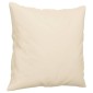 vidaXL Καναπές Διθέσιος Beige 120 εκ. Ύφασμα Μικροϊνών με Μαξιλάρια