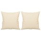 vidaXL Καναπές Τριθέσιος Beige 180 εκ. από Μικροΐνες με Μαξιλάρια