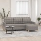 vidaXL Καναπές Τριθέσιος Taupe 180 εκ. Υφασμάτινος με Υποπόδιο