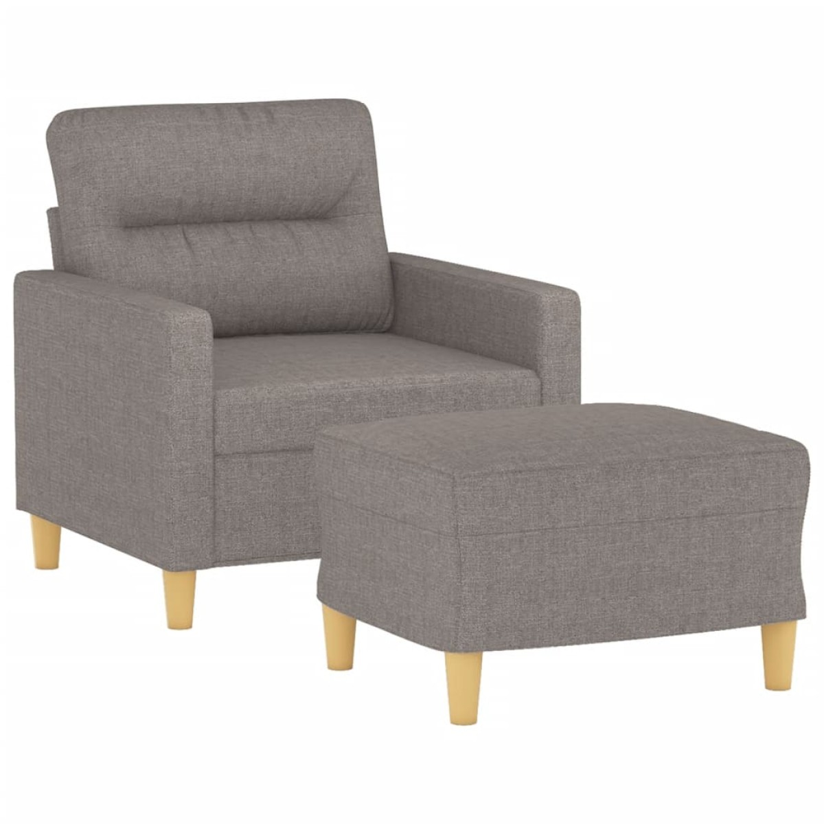 vidaXL Πολυθρόνα Taupe 60 εκ. από Υφασμάτινη με Υποπόδιο