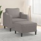 vidaXL Πολυθρόνα Taupe 60 εκ. από Υφασμάτινη με Υποπόδιο