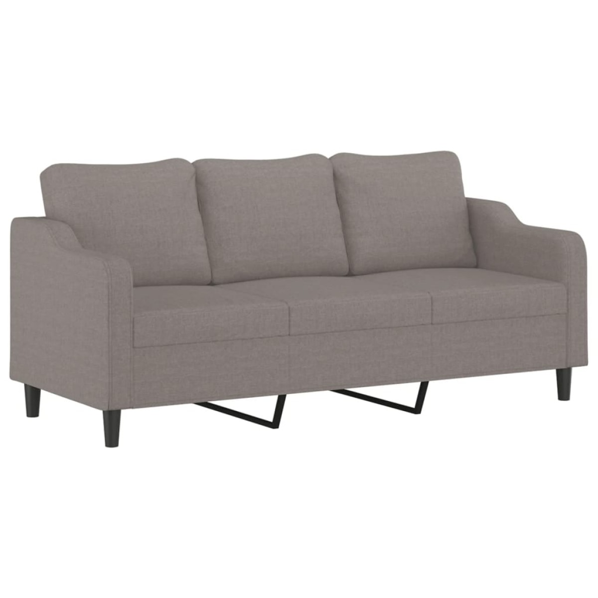 vidaXL Καναπές Τριθέσιος Taupe 180 εκ. Υφασμάτινος με Υποπόδιο