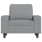 vidaXL Πολυθρόνα Ανοιχτό Γκρι 60 εκ. Υφασμάτινη με Υποπόδιο
