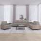 vidaXL Πολυθρόνες Σετ 3 Τεμαχίων Taupe από Ύφασμα με Μαξιλάρια