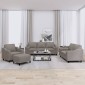 vidaXL Σετ Σαλονιού 4 Τεμαχίων Taupe από Ύφασμα με Μαξιλάρια