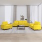 vidaXL Σετ Σαλονιού 3 Τεμαχίων Αν. Κίτρινο Υφασμάτινο