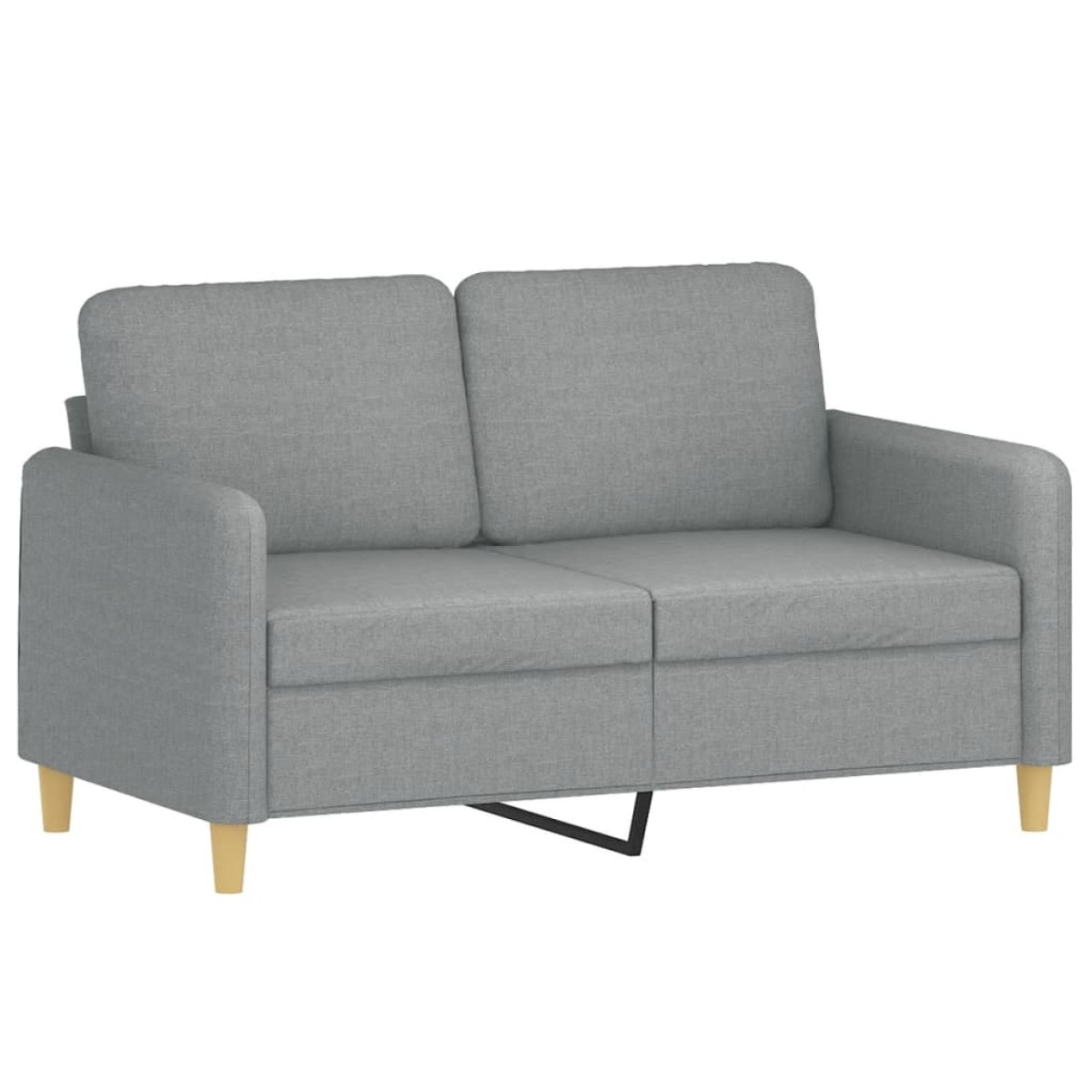 vidaXL Σετ Σαλονιού 3 Τεμαχίων Ανοιχτό Γκρι Υφασμάτινο με Μαξιλάρια