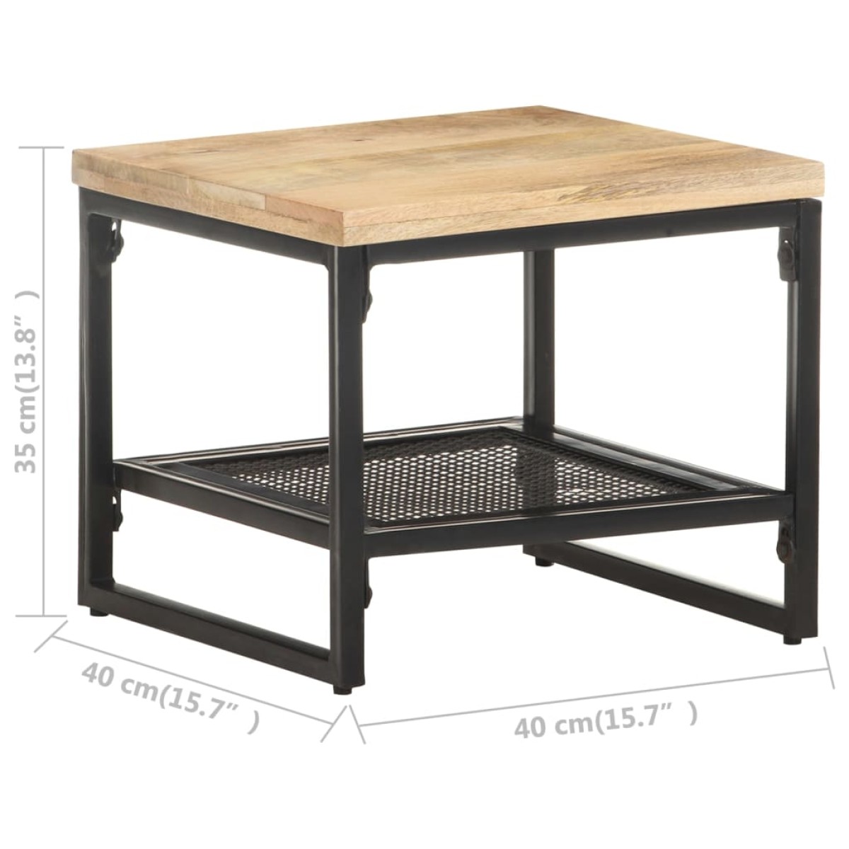 vidaXL Τραπεζάκι Βοηθητικό 40 x 40 x 35 εκ. Μασίφ Ξύλο Μάνγκο