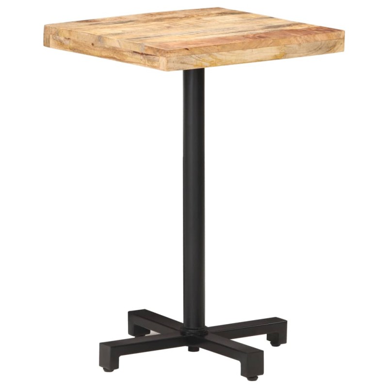 vidaXL Τραπέζι Bistro Τετράγωνο 50x50x75 εκ. Ακατέργαστο Ξύλο Μάνγκο