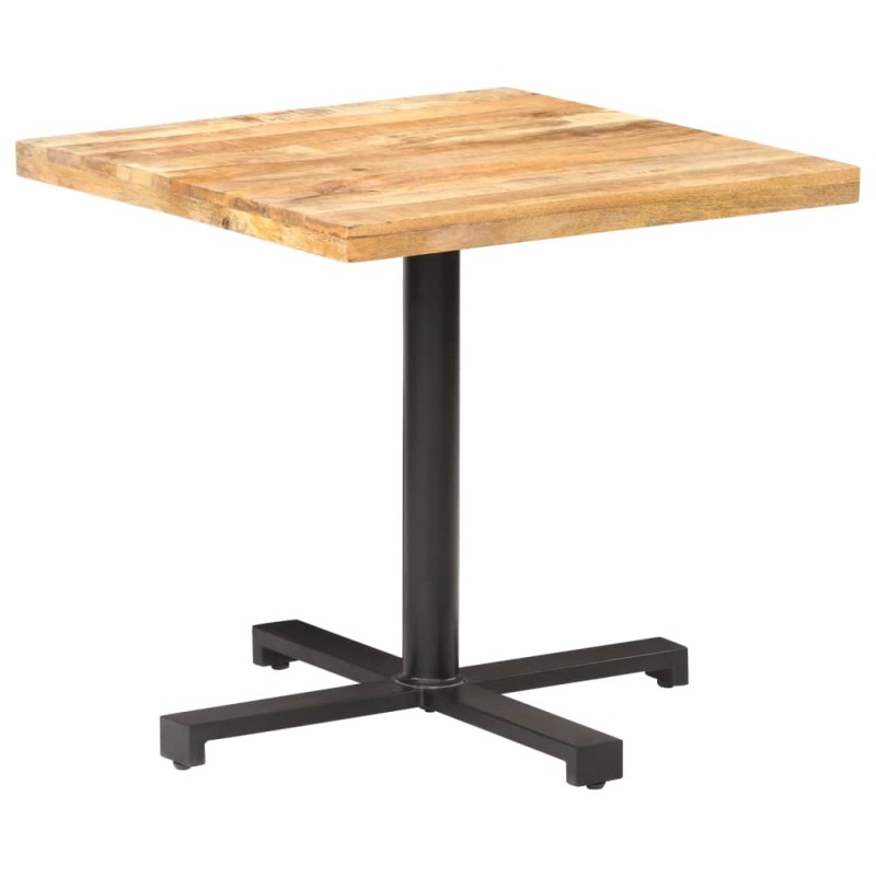 vidaXL Τραπέζι Bistro Τετράγωνο 80x80x75 εκ. Ακατέργαστο Ξύλο Μάνγκο