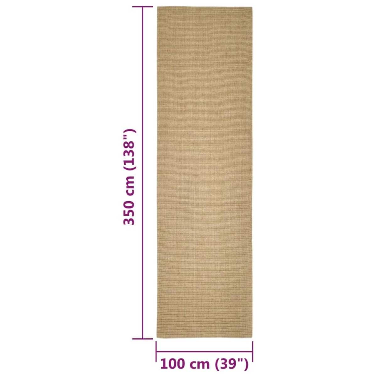 vidaXL Χαλί Σιζάλ για Ονυχοδρόμιο 100x350 εκ.