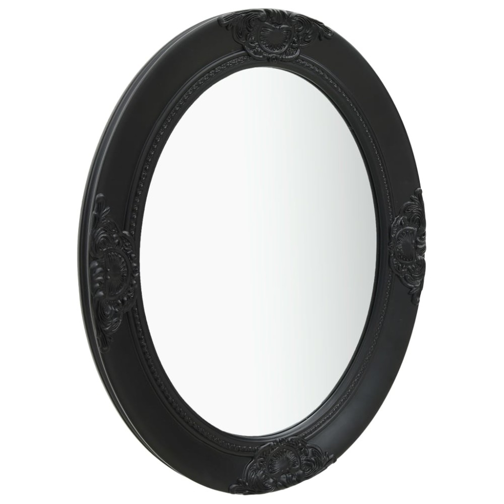 vidaXL Καθρέφτης Τοίχου με Μπαρόκ Στιλ Μαύρος 50 x 60 εκ.