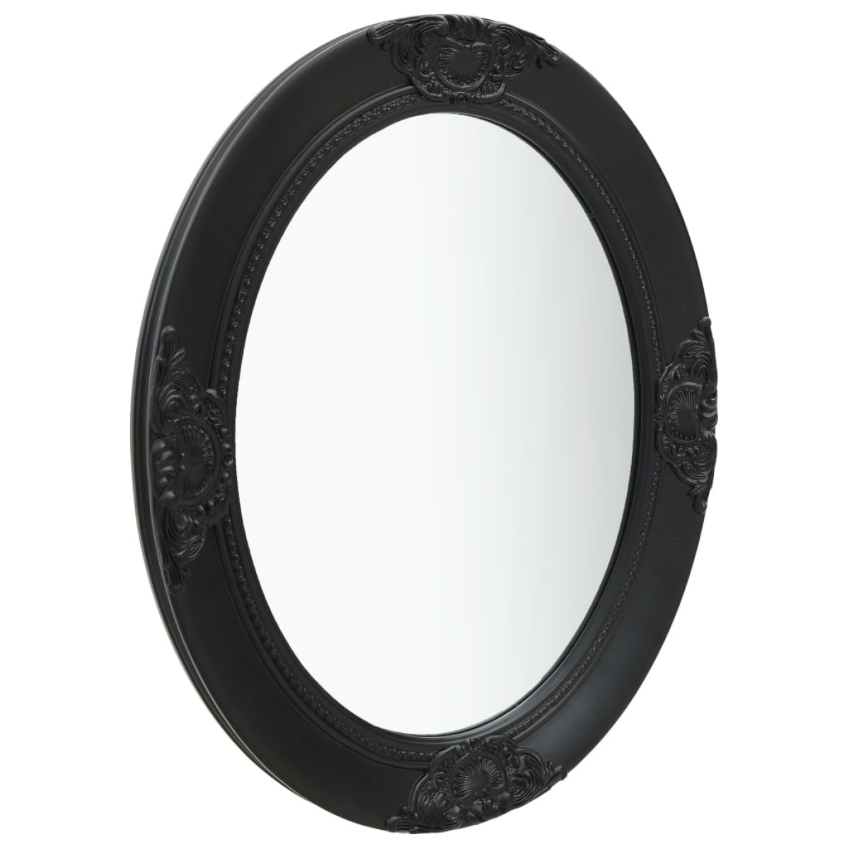 vidaXL Καθρέφτης Τοίχου με Μπαρόκ Στιλ Μαύρος 50 x 60 εκ.