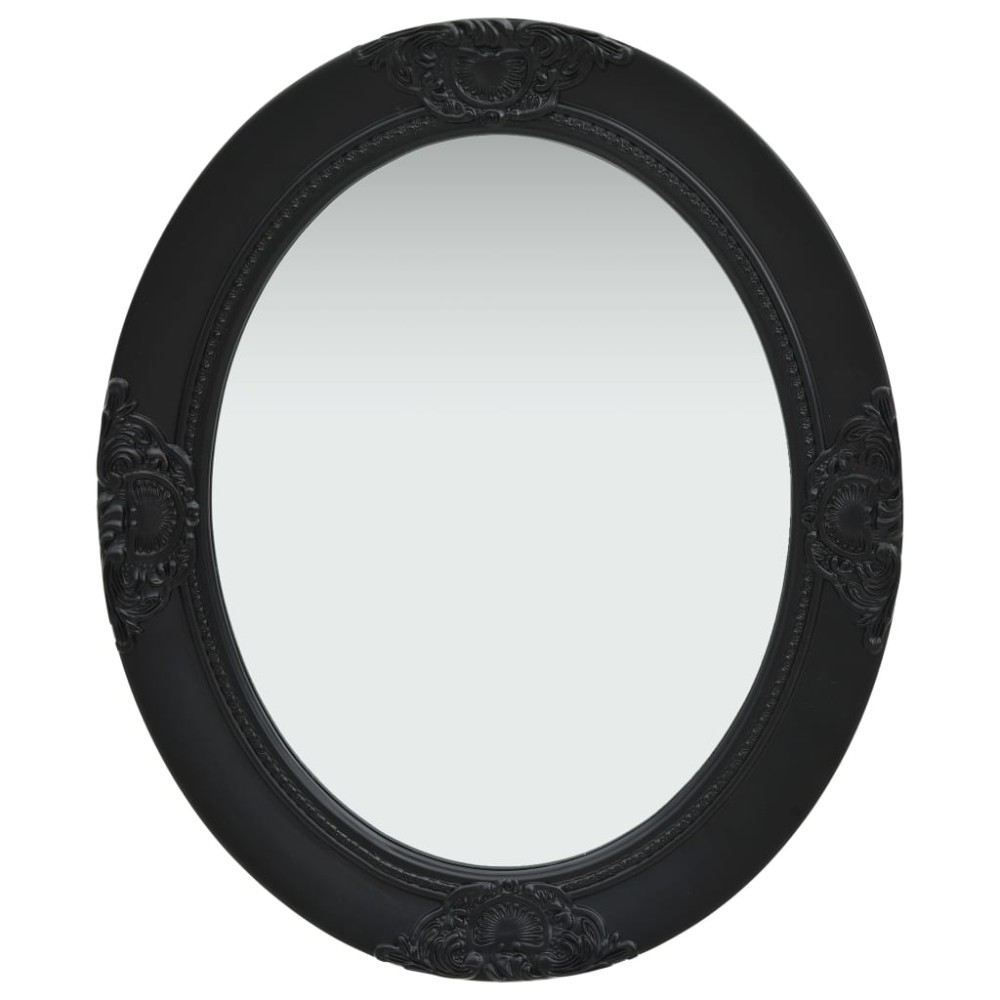vidaXL Καθρέφτης Τοίχου με Μπαρόκ Στιλ Μαύρος 50 x 60 εκ.